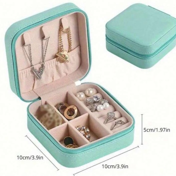 NWT Travel Jewelry Case Organizer Box Aqua - Picture 3 of 5